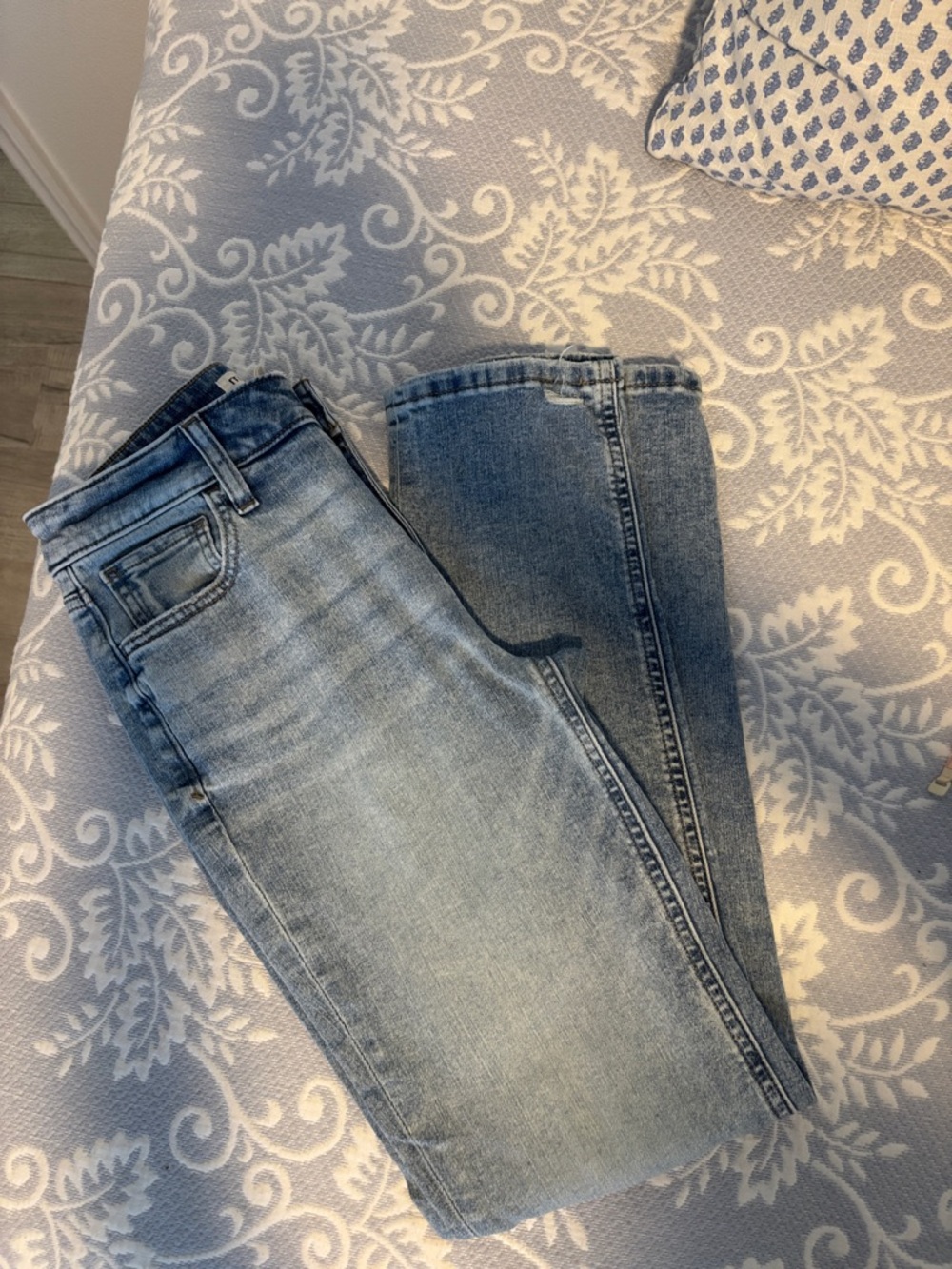 Maurices Light Blue High Rise Slim Straight Jeans